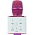 Microfone Bluetooth para Karaokê Youtuber Estilo Reporter - Rosa - 81930 - Imagem 2
