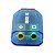 Placa de Som Usb 5.1 3D com Adaptador de Audio e Canais Noteboo PC - Azul - 81386 - Imagem 4