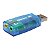 Placa de Som Usb 5.1 3D com Adaptador de Audio e Canais Noteboo PC - Azul - 81386 - Imagem 2