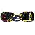 Skate Elétrico Hoverboard Original 6,5" Led com Alça - Amarelo Palhaço - 27064 - Imagem 2