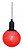 Luminária Bola De Algodão Pendente De Led Rgb Com Suporte Vermelho - 83047 - Imagem 1