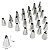 Bicos Confeiteiro Kit 26 Unidades Aço Inox Diversas Formas - 82093 - Imagem 1