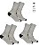 KIT MEIAS HOAHI SPORT CANO ALTO MASCULINA 3 PARES CINZA - Imagem 1
