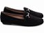 Mocassim Feminino Camurça Preto com Bico Alongado - Imagem 3