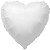 BALÃO METALIZADO CORAÇÃO BRANCO - 45 cm - 1 unidade - Imagem 1