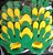 ÓCULOS PLÁSTICO "MÃO" - VERDE/AMARELO - PACOTE COM 6 UNIDADES - Imagem 1