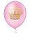 BALÃO COROA - ROSA BABY - PIC PIC Nº 10 - Pacote com 25 unidades - Imagem 1