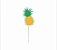 PALITO DECORATIVO FRUTAS (ABACAXI) - Pacote com 10 unidades - Imagem 1