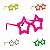 ÓCULOS PLÁSTICO ESTRELA  - PACOTE COM 6 UNIDADES - CORES VARIADAS - Imagem 1