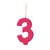 VELA COLORS ROSA -  NÚMERO A ESCOLHER -1 unidade - Imagem 3