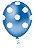 BALÃO BOLINHA - PIC PIC Nº 10 - AZUL ROYAL E BRANCO - Pacote com 25 unidades - Imagem 1