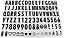 KIT DE LETRAS E EMOJIS PARA LIGTH BOX - G - PRETAS - 1 cartela com 96 peças - Imagem 1