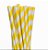 CANUDO DE PAPEL LISTRADO - BRANCO/AMARELO - Pacote com 12 unidades - Imagem 1