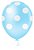 BALÃO BOLINHA - PIC PIC Nº 10 - AZUL CLARO E BRANCO - Pacote com 25 unidades - Imagem 1