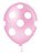 BALÃO BOLINHA - PIC PIC Nº 10 - ROSA BABY E BRANCO - Pacote com 25 unidades - Imagem 1