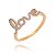 ANEL FOLHEADO A OURO 18K LOVE - Imagem 1