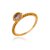 Anel solitário com Strass folheado a ouro 18k - Imagem 1
