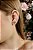 BRINCO FLOR PEQUENA CRAVEJADA COM ZIRCÔNIA FOLHEADO A OURO 18K - Imagem 2