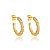 Argola cravejada folheada a ouro 18k - Imagem 1