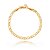 PULSEIRA CORRENTE LATINHA INFANTIL FOLHEADA OURO 18K - Imagem 1