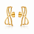 Brinco ondas folheado a ouro 18k - Imagem 1