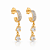 Argola com gotas zircônias folheada a ouro 18k - Imagem 1