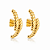 Argola concha folheado a ouro 18k - Imagem 1