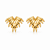 Brinco palha folheado a ouro 18k - Imagem 1
