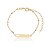 PULSEIRA INFANTIL CHAPINHA COM BOLIHAS FOLHEADA OURO 18K - Imagem 1