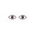 BRINCOS OLHOS CRAVEJADOS FOLHEADOS OURO 18K - Imagem 1