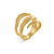 Anel 3 fios folheado a ouro 18k - Imagem 1