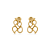 Brinco gotas folheado a ouro 18k - Imagem 1