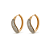 Argola cravejada folheada a ouro 18k - Imagem 1