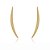 BRINCO GOMO LISO FOLHEADO A OURO 18K - Imagem 1
