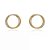 BRINCO CIRCULO CRAVEJADO COM ZIRCONIAS FOLHEADO A OURO 18K - Imagem 1