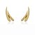 BRINCO DUAS GOTAS ALONGADAS CRAVEJADO COM ZIRCONIAS FOLHEADO A OURO 18K - Imagem 1