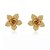 BRINCO FLOR VAZADA FOLHEADO A OURO 18K - Imagem 1