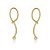 BRINCO ENTRELAÇADO COM ZIRCONIAS FOLHEADO A OURO 18K - Imagem 1