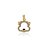 PINGENTE CACHORRINHO CRAVEJADO COM ZIRCONIAS FOLHEADO A OURO 18K - Imagem 1