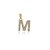 PINGENTE LETRA MISTO CRAVEJADO COM ZIRCONIAS FOLHEADO A OURO 18K - Imagem 1