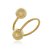 ANEL REGULÁVEL BOLAS 8MM FOLHEADO A OURO 18K - Imagem 1