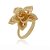 ANEL FLOR FOLHEADO A OURO 18K - Imagem 1
