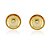 BRINCO OVAL COM ZIRCONIA FOLHEADO A OURO 18K - Imagem 1