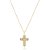 GARGANTILHA CRUZ CRAVEJA COM ZIRCONIAS FOLHEADO A OURO 18K - Imagem 1