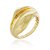ANEL ONDULADO FOLHEADO A OURO 18K - Imagem 1