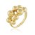 ANEL DUAS FILEIRAS COM BOLAS FOLHEADO A OURO 18K - Imagem 1