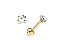 BRINCO INFANTIL OURO 18K COM ZIRCÔNIA 3,5mm AU29/1/50 - Imagem 1