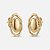 Brinco orgânico folheado a ouro 18k - Imagem 1