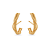 Brinco Ear Hook folheado a ouro 18k - Imagem 1