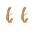 BRINCO EAR HOOK ORGÂNICO FOLHEADO A OURO 18K - Imagem 1